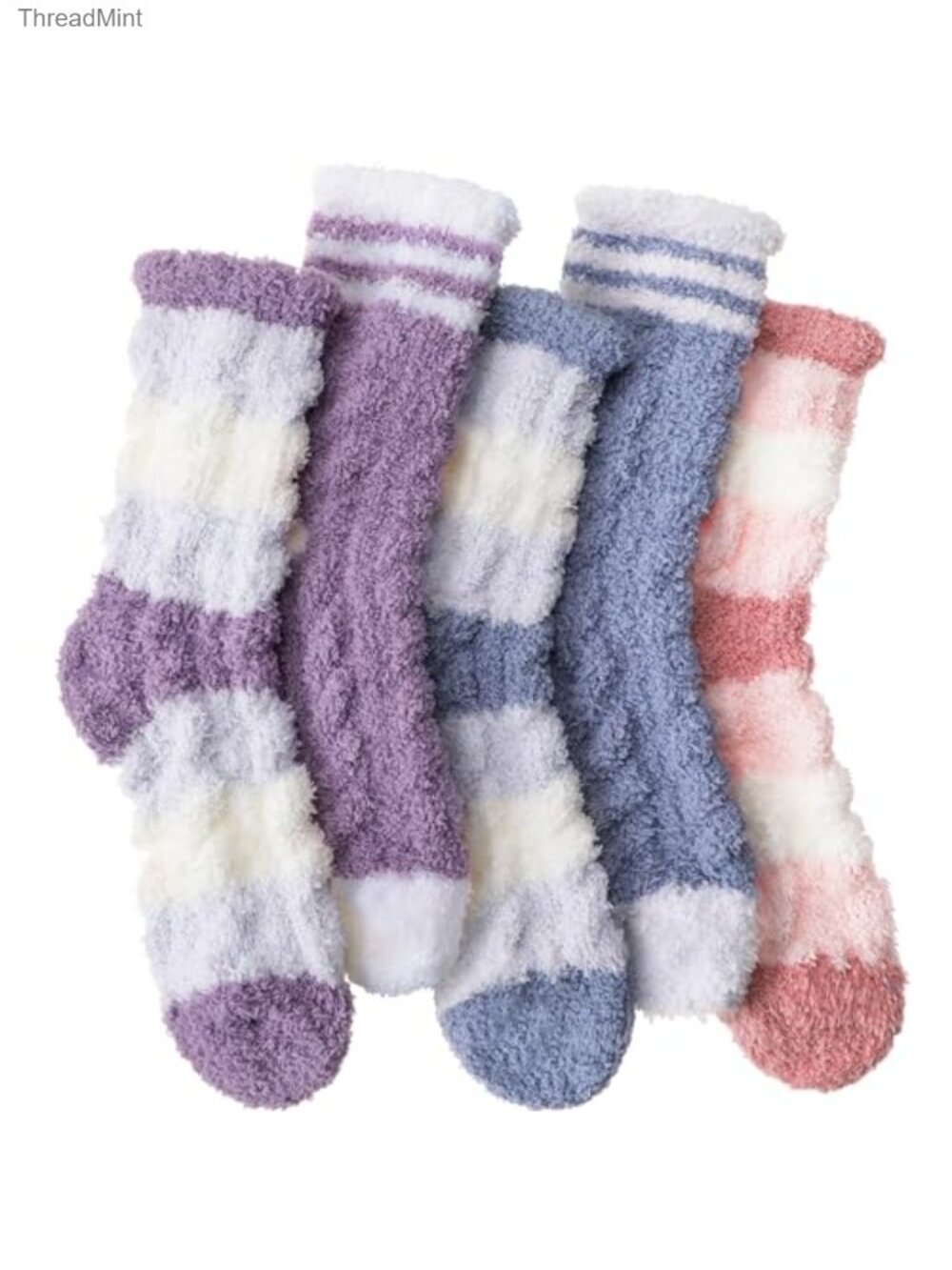 Fuzzy Slipper Socks Soft Plush Cozy Warm Winter Crew Socks